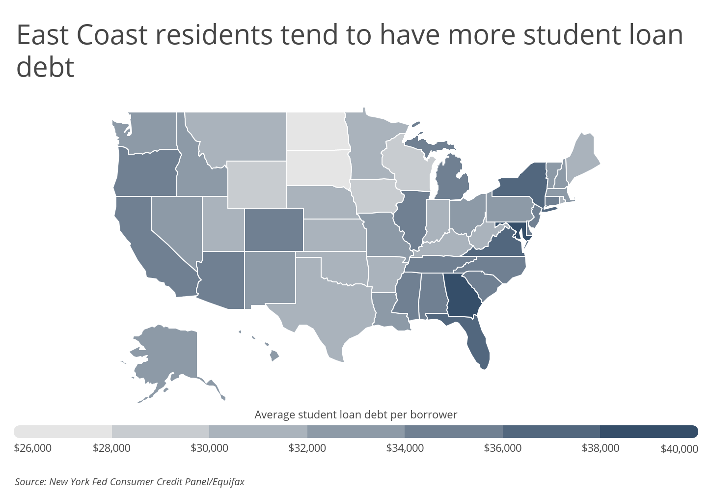 Chart3 East Coast residents tend to have more student loan debt