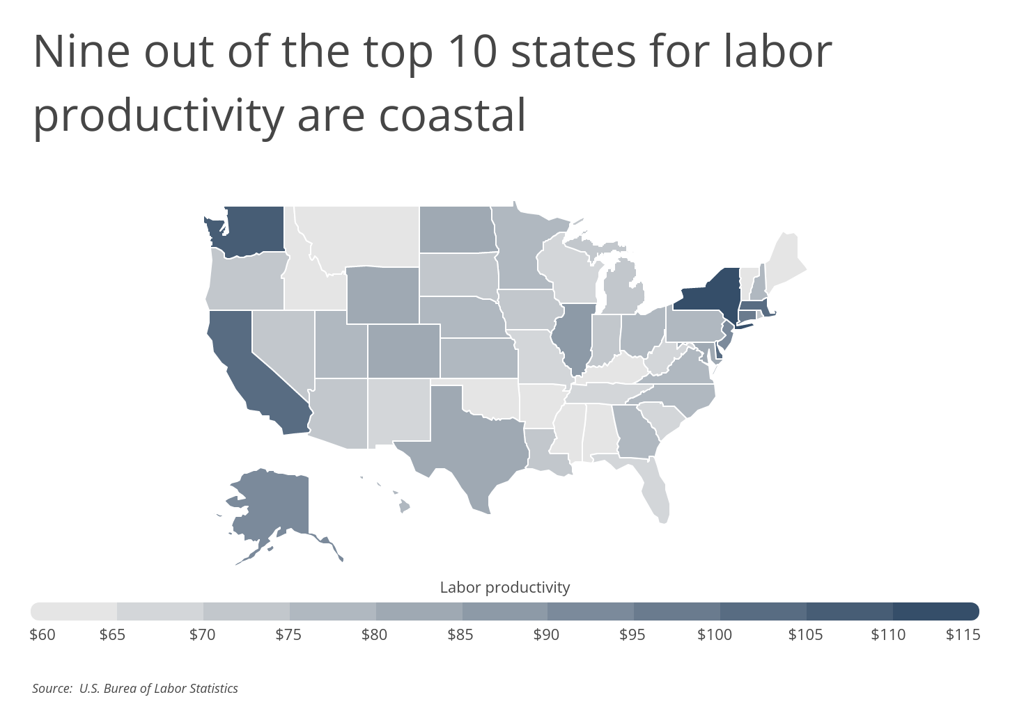 Chart2_Nine out of the top 10 states for labor productivity are coastal